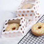 Anniversary House Rose Gold Polka Dots Favour Boxes, 3 pcs