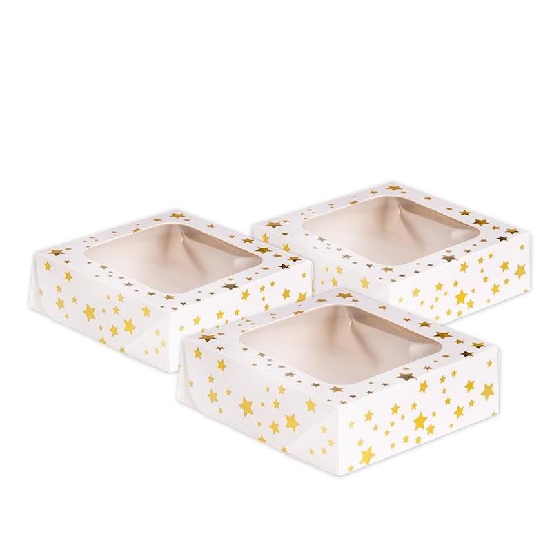 Anniversary House Gold Stars Treat Boxes, 3 pcs