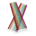 Anniversary House Metallic Rainbow Birthday Candles, 16 pcs