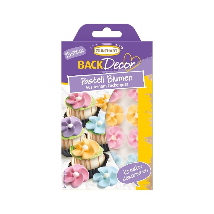 BackDecor Pastel Sugar Flowers 15 pcs BackDecor Pastel Sugar Flowers 15 pcs