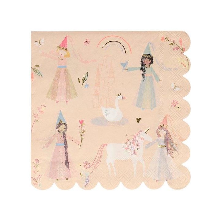 Meri Meri Princess Napkins 16 Pack 33x33cm