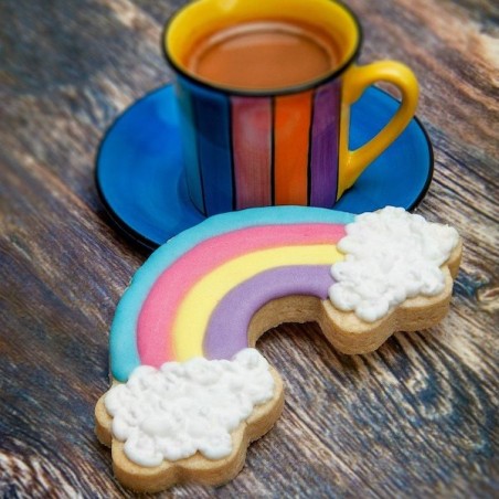 Anniversary House Rainbow Poly-Resin Coated Cookie Cutter AH-K0814