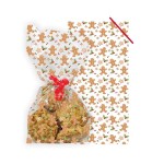 Anniversary House Gingerbread Cello Bags with twist ties, 20 pcs