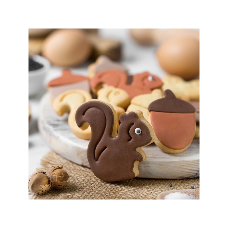 Decora Squirrel & Acorn Cookie Cutter Set, 2 pcs