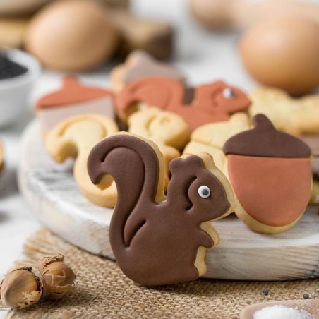 Squirrel Cookie Cutter & Acorn Cookie Cutter Set - Autumn baking