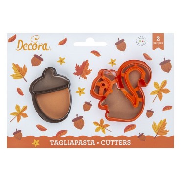 Squirrel Cookie Cutter & Acorn Cookie Cutter Set - Autumn baking