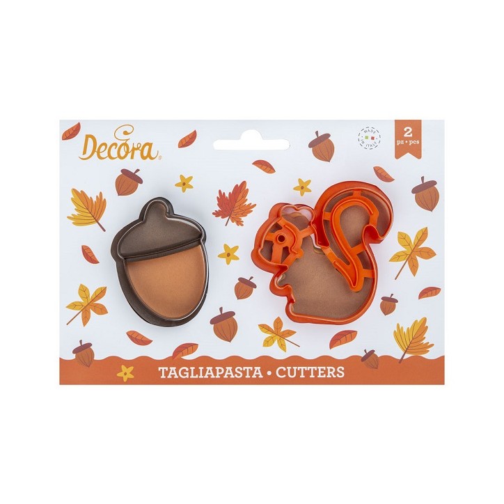 Squirrel Cookie Cutter & Acorn Cookie Cutter Set - Autumn baking