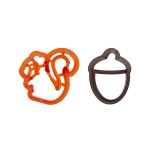 Decora Squirrel & Acorn Cookie Cutter Set, 2 pcs