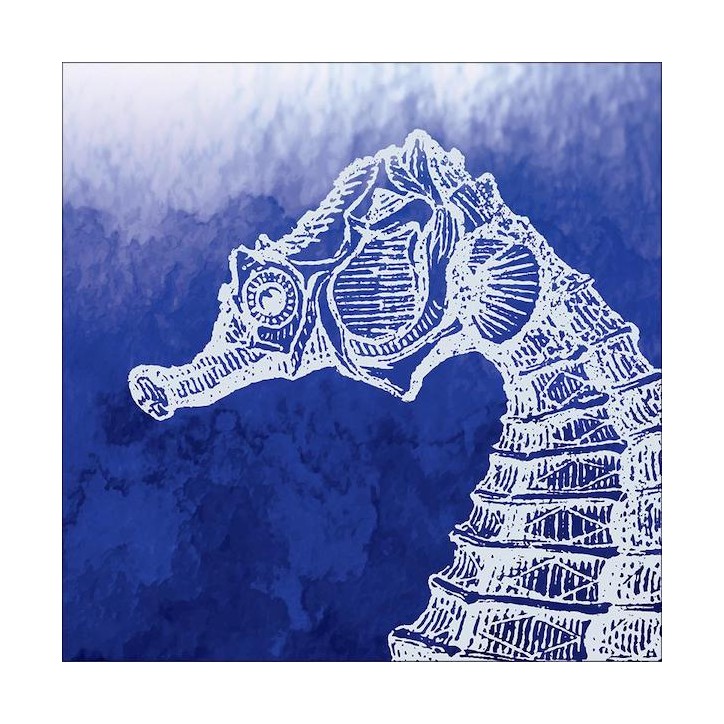 Seahorse Cocktail Napkins Navy Blue 24 Pack