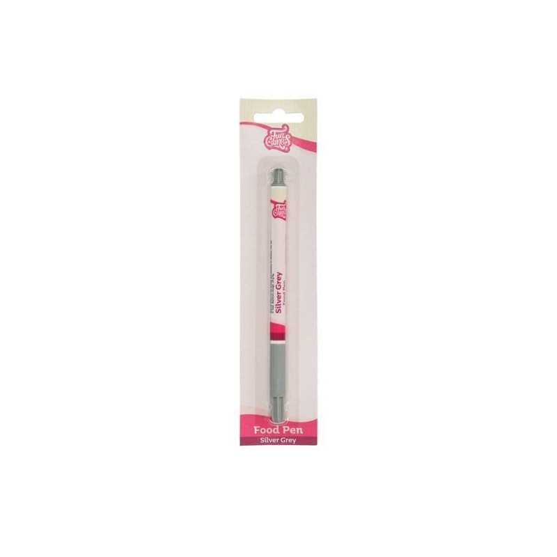 FunCakes Edible Lettering Pen Silver Grey