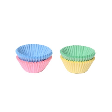 House of Marie Pastel Mix Praline Capsules Mini Cupcake Liners Set HOF-1854PFAS2524
