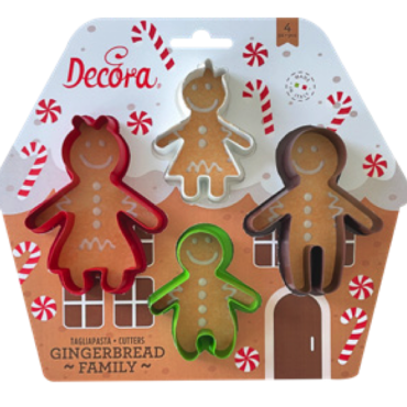 Decora Gingerhouse Family Cookie Cutter Set Christmas DA-0255245