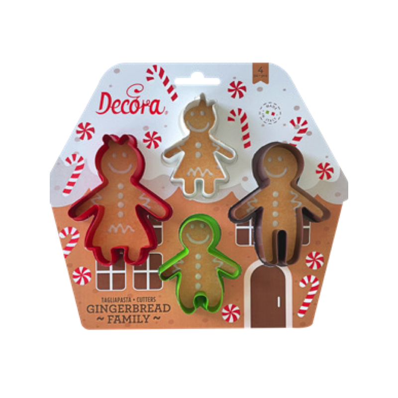 Decora Gingerbread Familie Cookie Cutter Set, 4 pcs