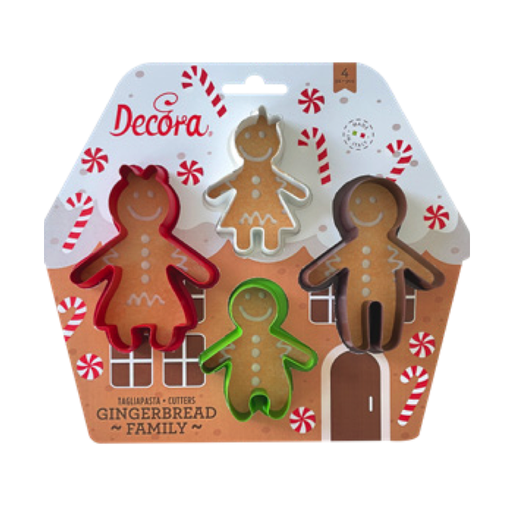 Decora Gingerbread Family Cutter Set – 4 Cute Figures