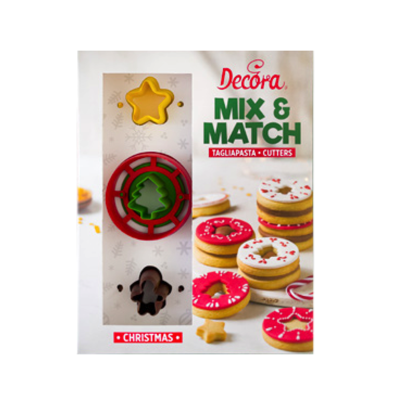 Decora Mix & Match Weihnachten Linzer-Kekse Ausstecher Set, 4 Stück