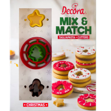 Decora Weihnachtsausstecher Mix & Match für gefüllte Cookies DA-0255044