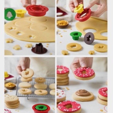 Decora Weihnachtsausstecher Mix & Match für gefüllte Cookies DA-0255044