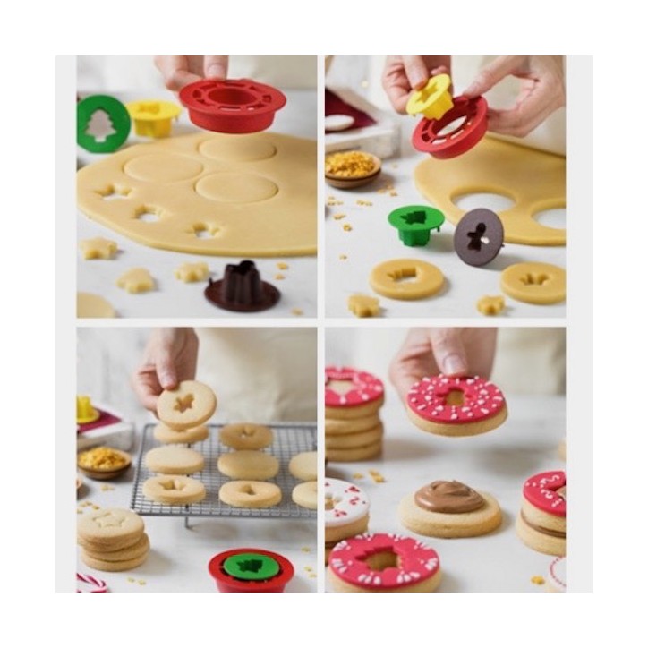 Decora Mix & Match Christmas Linzer Cookie Cutters Decora Mix & Match Christmas Linzer Cookie Cutters