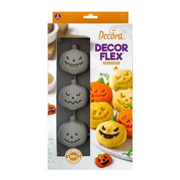 Decora Silicone Baking Mold Halloween Pumpkin Faces DA-9260401