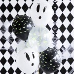 PartyDeco Halloween BOO Blacklight Balloons, 3 pcs