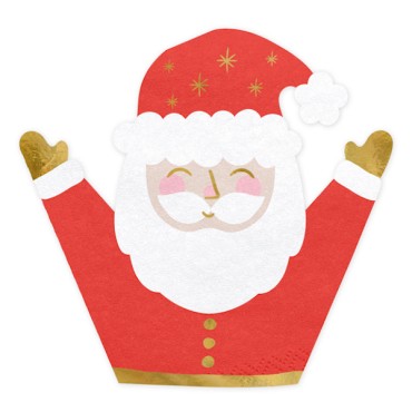 PartyDeco Paper Tissue Napins Christmas Santa Claus PD-SPK17