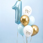 PartyDeco Ballon Set One Pastellblau, 6 Stk
