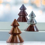 Martellato 4 Weihnachtsbaum Schokoladen Giessformen, 300g