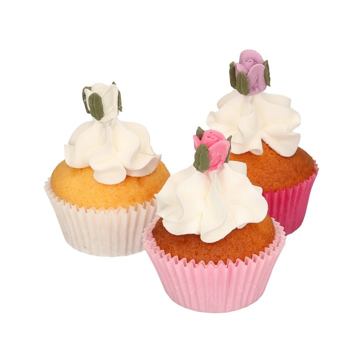 FunCakes Mini Zuckerrosen 16 Stück – Essbare Rosendekoration