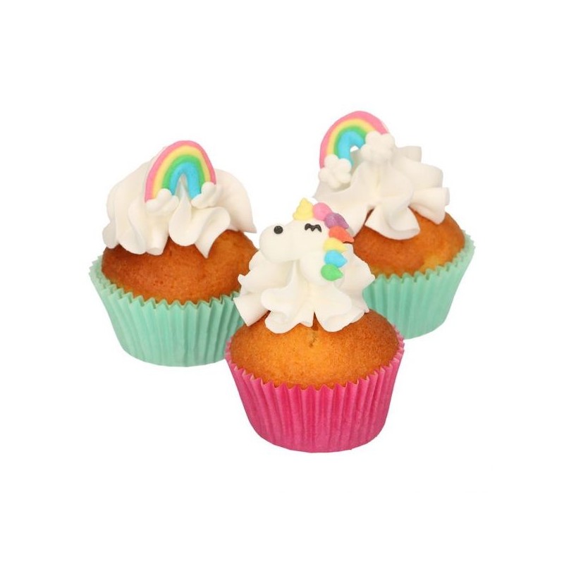 FunCakes Unicorn & Rainbow Sugar Decoration, 12 pcs