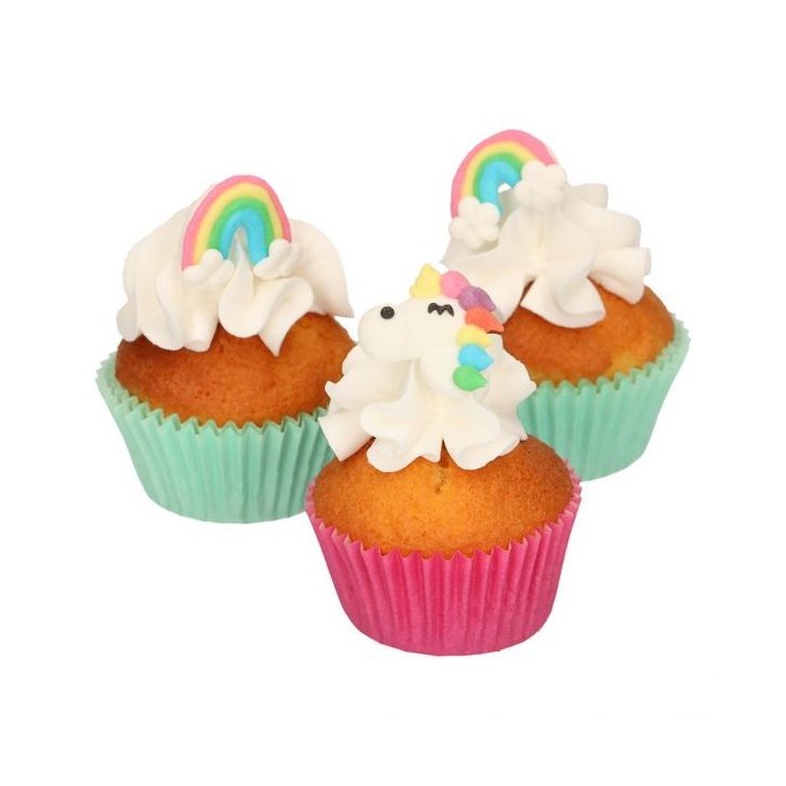 FunCakes Einhorn & Regenbogen Zuckerdekor 12 Stück