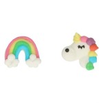FunCakes Unicorn & Rainbow Sugar Decoration, 12 pcs