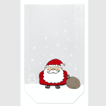 Zischka 11.5x19cm Clear Gift Bags - Lieber Weihnachtsmann, 10 pcs