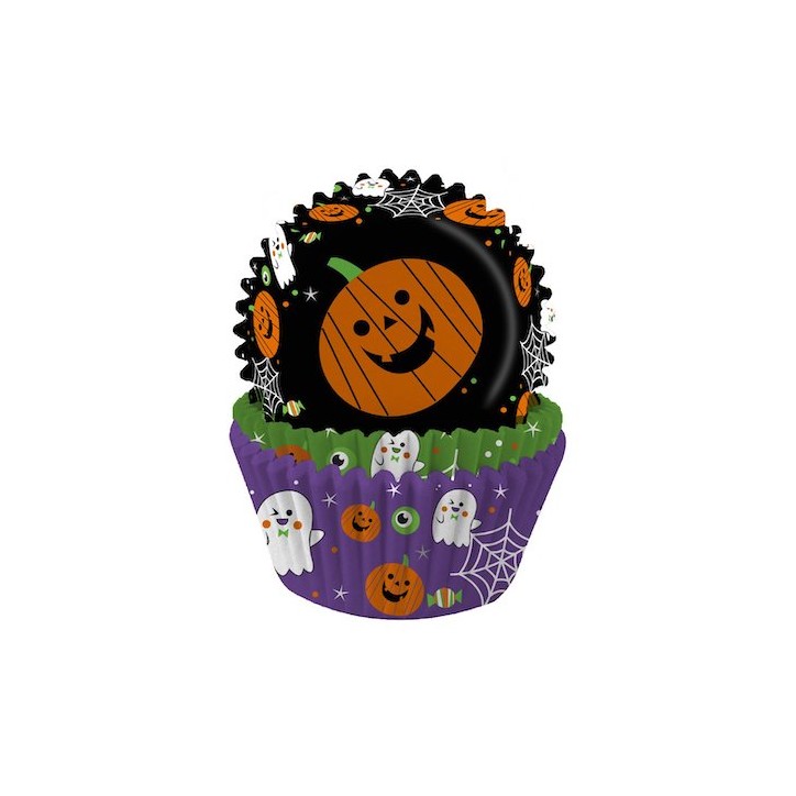 Anniversary House Halloween Cupcake Förmchen – 75 Stück mit Kürbis & Geist Design Anniversary House Halloween Cupcake Förmchen – 75 Stück mit Kürbis & Geist Design