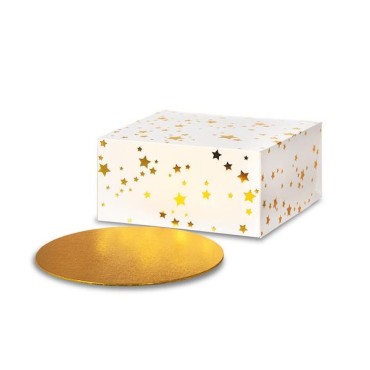 Anniversary House Gold Star Cake Box with Cake Board AH-BX358
