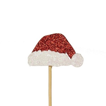 Anniversary House Glitter Santa Hat Cupcake Toppers red-white AH-J078