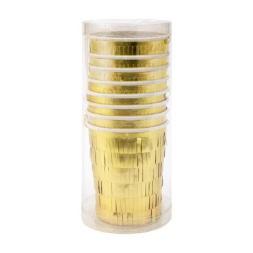 Gold Fringe Party Cups (set of 8) - Meri Meri 197205