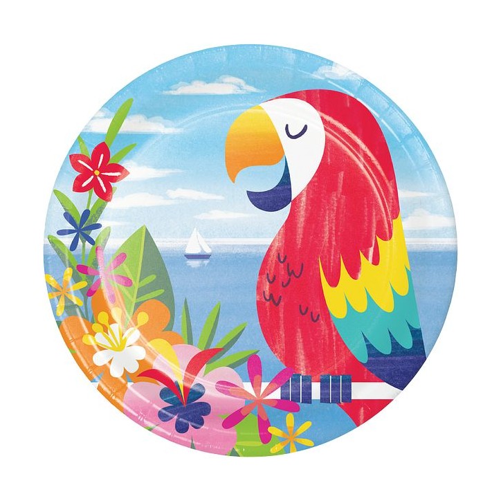 Anniversary House Lush Luau Plates 23cm 8 Pack