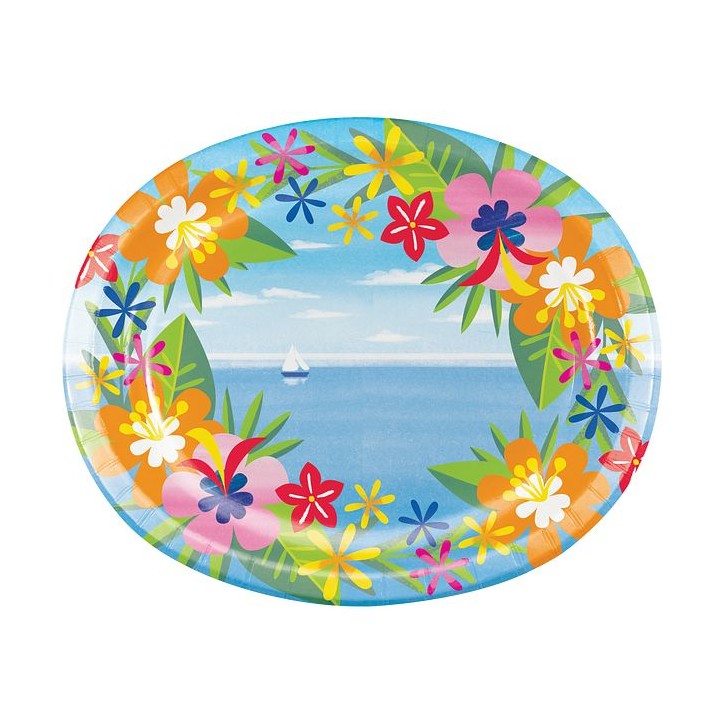 Anniversary House Lush Luau Oval Serving Platters 8 Pack