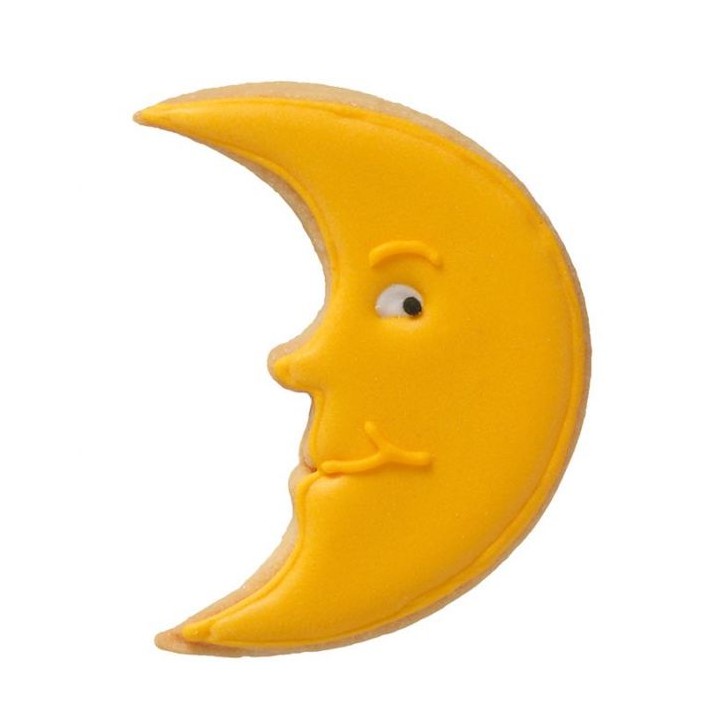 Birkmann Moon Cookie Cutter 8cm with Embossing