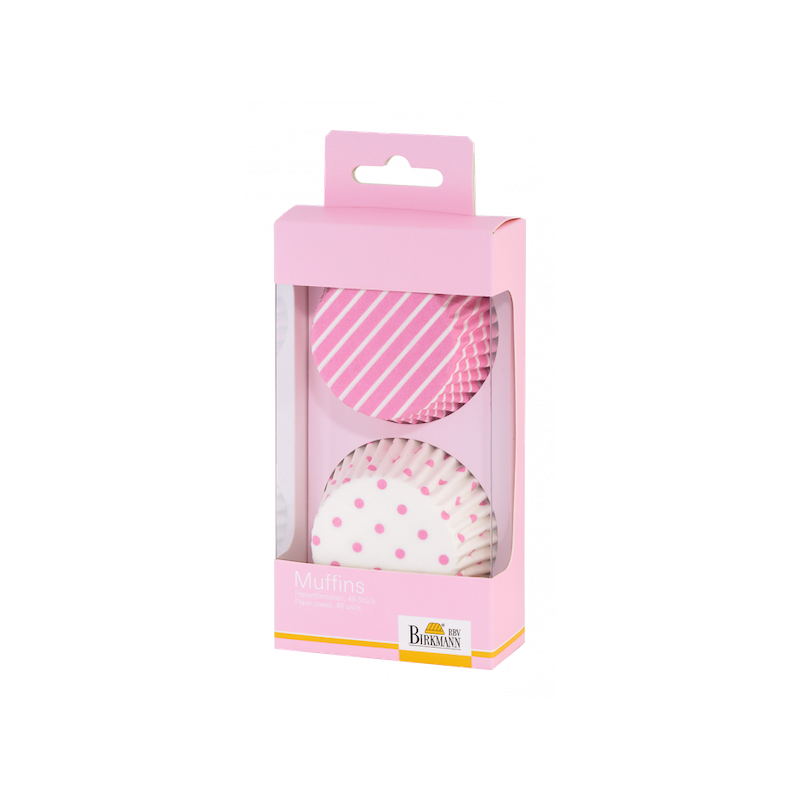 Birkmann Cupcake Baking Cases Colour Kitchen Pink , 48 pcs