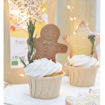 Organic gingerbread Cookies Mix Mirontaine with Embosser