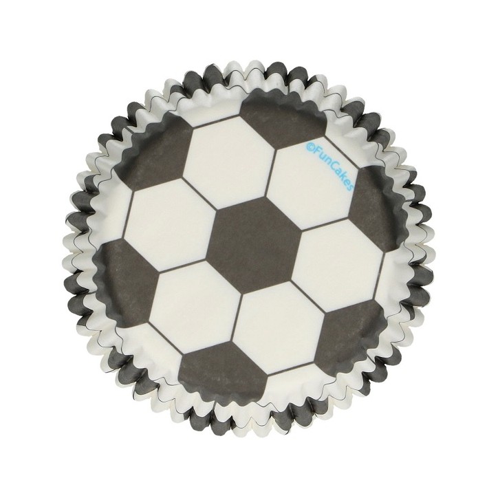 FunCakes Football Cupcake Cases – 48 pcs Paper Baking Cups for Sports Parties FunCakes Football Cupcake Cases – 48 pcs Paper Baking Cups for Sports Parties
