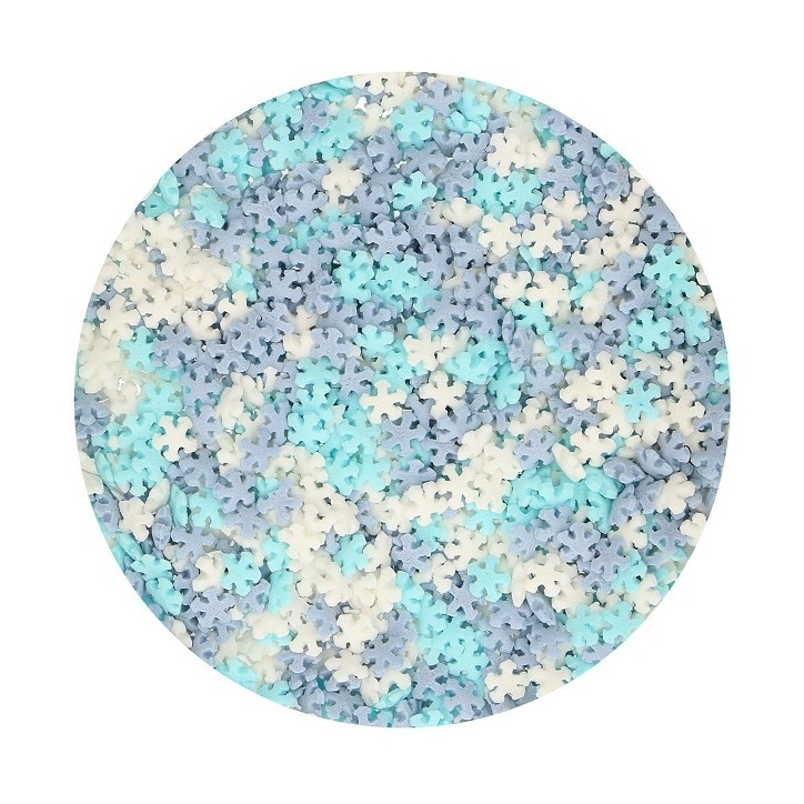 FunCakes Mini Snowflake Sprinkle Mix 50g | Winter Cake Decorations