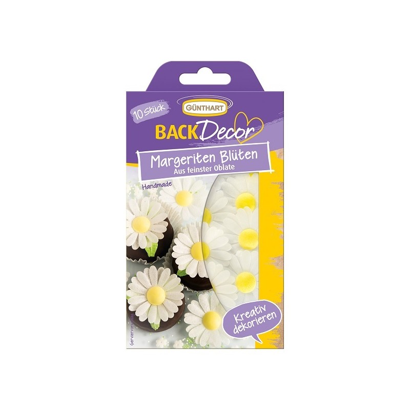 Günthart Wafer Daisy Flowers, 10pcs