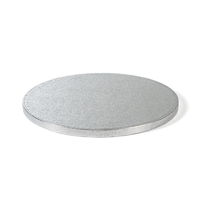 Silver Cake Board Round 28 cm – 12mm Thick & Strong Base