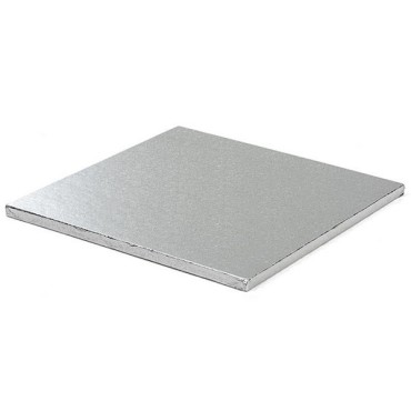 Decora Tortenplatte Karton Silber Quadratisch 25x25cm DA-0931612