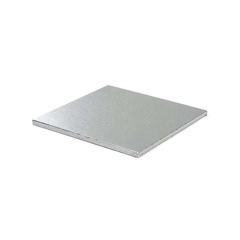 12mm Square Cake Board Silver 25x25cm