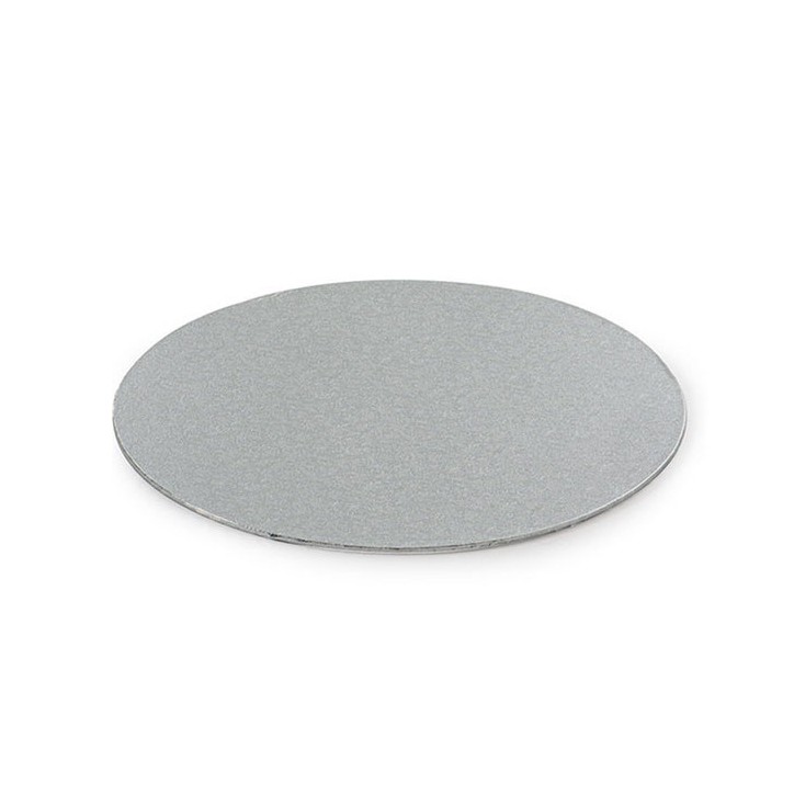 Silberne Tortenplatte Rund 20cm – 3mm Cake Card für kleine Torten & Kuchen