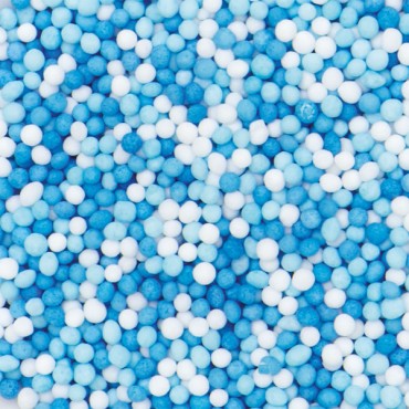 Decora Sugar Pearls Nonpareils Blue-White-Light Blue DA-2081123