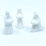 Porcelain Epiphany Figurine White Three Wise Man, 3 pcs